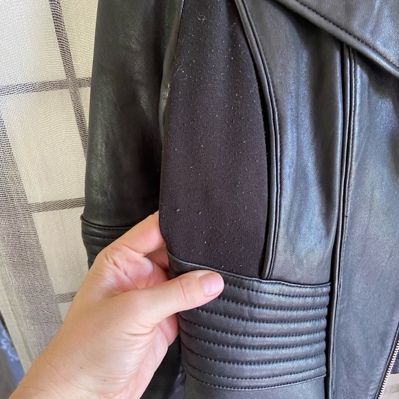 BEBE Leather Cropped Jacket - Picture 4 of 5